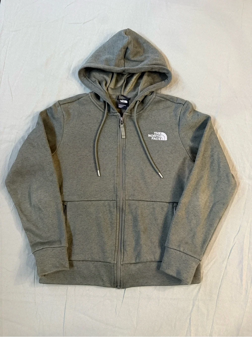 Women's The North Face Olive Green Full Zip Hoodie S